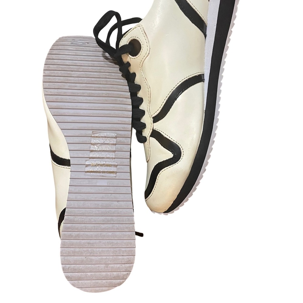Jeffrey Campbell Ibiza Last Sneakers Cream Black Low Athletic Shoes Womens 10M - Picture 5 of 7
